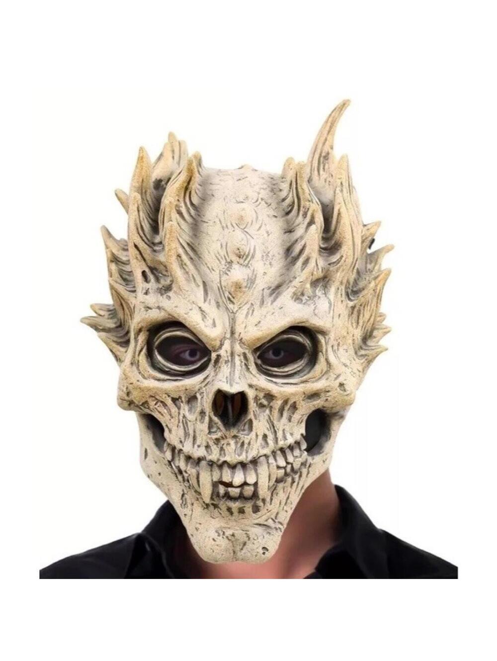 Adult Full Head Scary Latex Skull Mask Evil Cosplay Halloween Party Prop